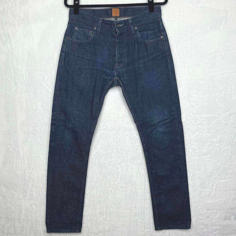Taylor Stitch Dark Wash Denim Jeans Slim Size 31 measures to 32x31